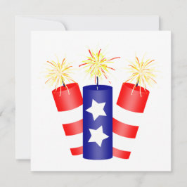 Convites Trio de Firecrackers para o dia 4 de julho