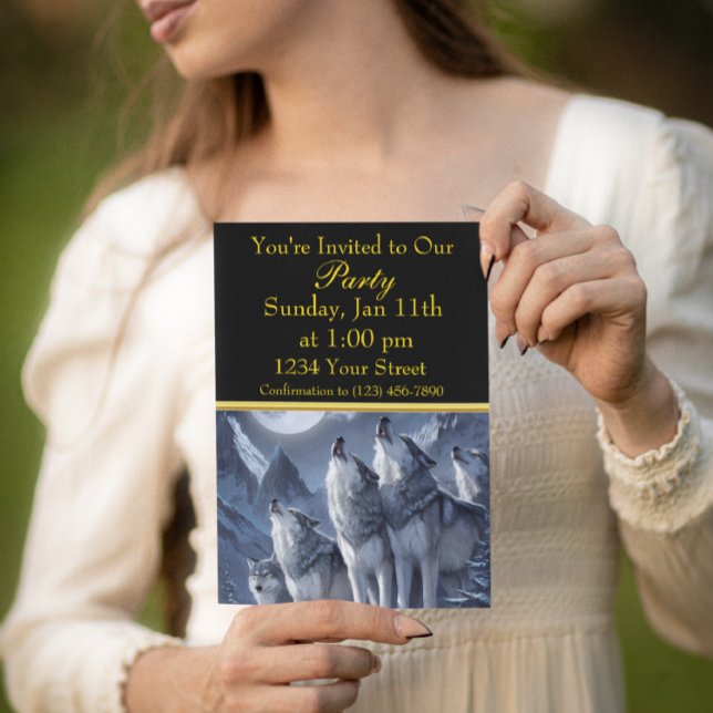 Convites Trio de Lobos do Cumio da Meia-Noite (Criador carregado)