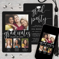 Triple Graduation Photos Black & White Joint Party