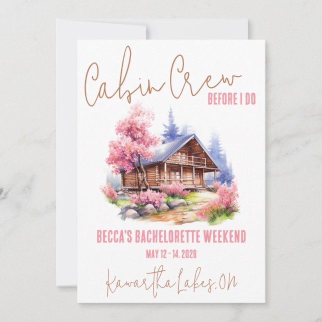 Convites Tripulação De Cabina Antes Que Eu Faça! Festa de s (Frente)