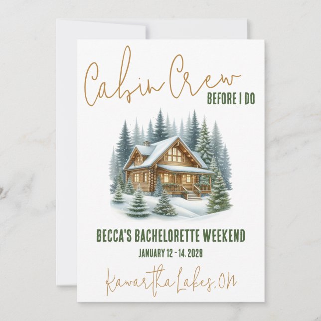 Convites Tripulação De Cabina Antes Que Eu Faça! Festa de s (Frente)