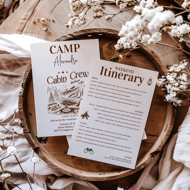 Convites Tripulação De Cabina De Campo Antes Da Bachelorett (Criador carregado)