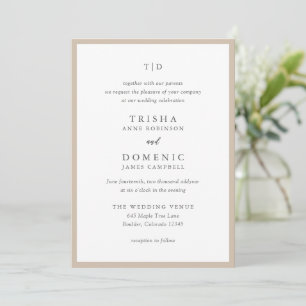 Convites Trisha Terthy Modern Weding Neutral
