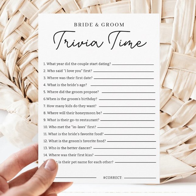 Convites Trivia Game For Bride And Groom Bridal Shower Game (Criador carregado)
