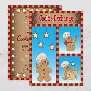Convites Troca anual de cookies com nossos padeiros de pão-