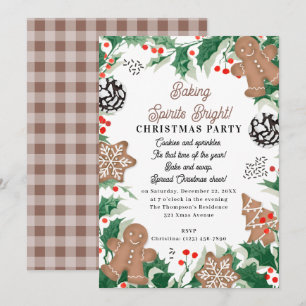 Convites Troca de Biscoitos de Natal Assando Espíritos Aleg