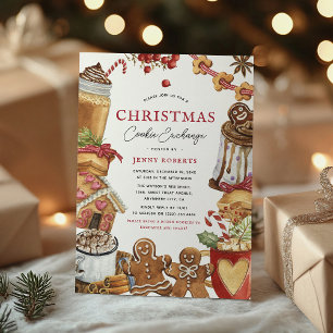 Convites Troca de Biscoitos de Natal Festivos