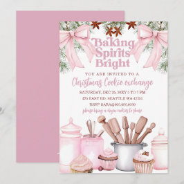 Convites Troca de Biscoitos Rosa Vibrante para Animar Espír