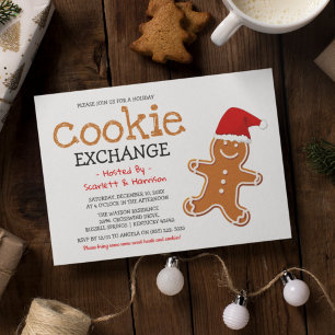 Convites Troca de Cookies de Férias para Crianças Natal