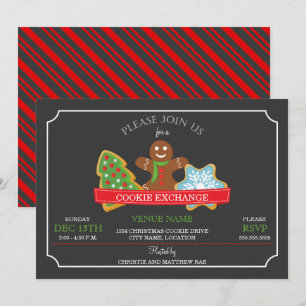 Convites Troca de cookies de Natal