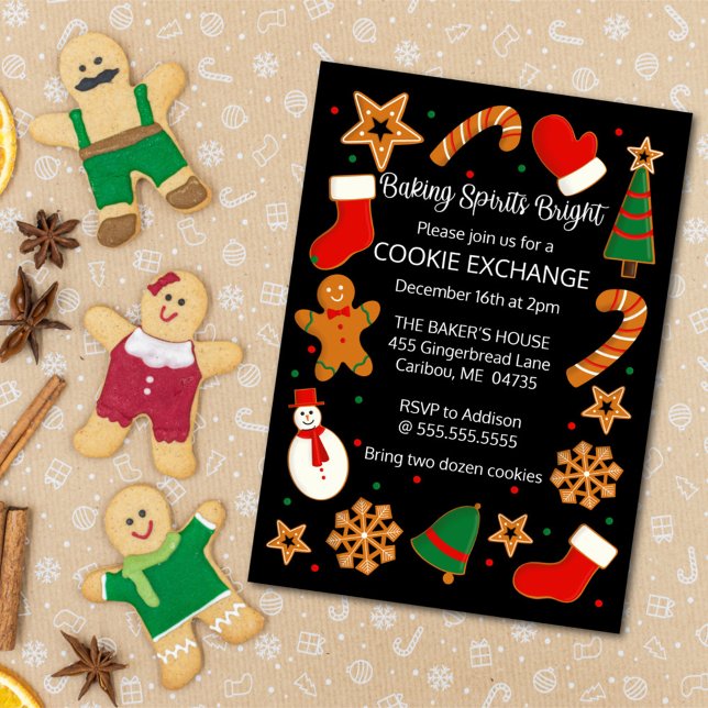 Convites Troca de Cookies para Iluminar Espíritos com Bolin (Criador carregado)