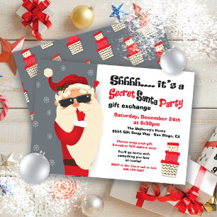 Convites Troca de Oferta de Papais noeis Secretos