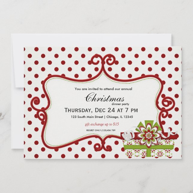 Convites Troca de presentes de feriados (Frente)