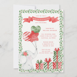 Convites Troca de presentes de Natal com Elefante Branco
