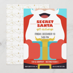 Convites Troca de Presentes do Papai Noel Corporativo Festa