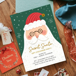 Convites Troca de Presentes Moderna do Papai Noel Secreto V