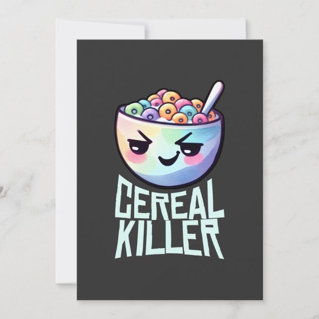 Convites Trocadilho de café da manhã da Killer Cereal (Frente)