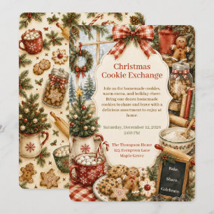 Convites Trocas de Biscoitos de Natal Antigos   Assados de 