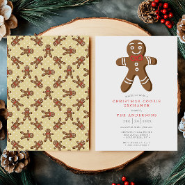 Convites Trocas de Biscoitos de Natal Homem de Gengibre Ama