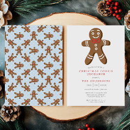 Convites Trocas de Biscoitos de Natal Homem de Pão de Gengi
