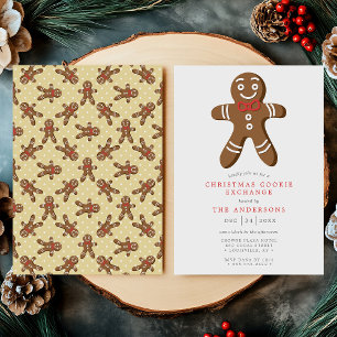 Convites Trocas de Biscoitos de Natal Homem de Pão de Mel A