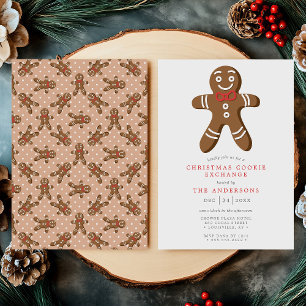 Convites Trocas de Natal de Biscoitos de Gengibre em Forma