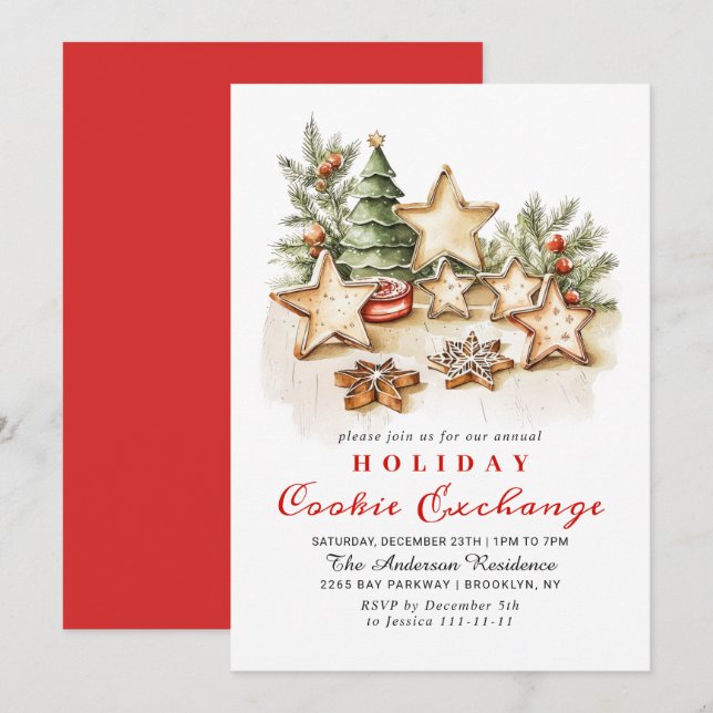 Convites Troféu de Casa de Biscoito de Natal (Frente/Verso)