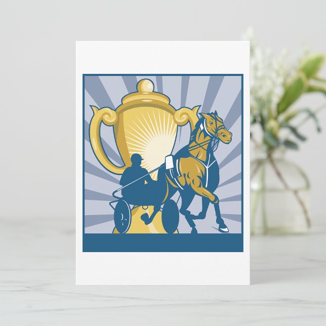 Convites Troféu de Corrida de Arreios Sulky e Cavalo (Criador carregado)
