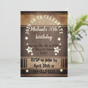 Convites Troféu de festa de aniversário de cowboy