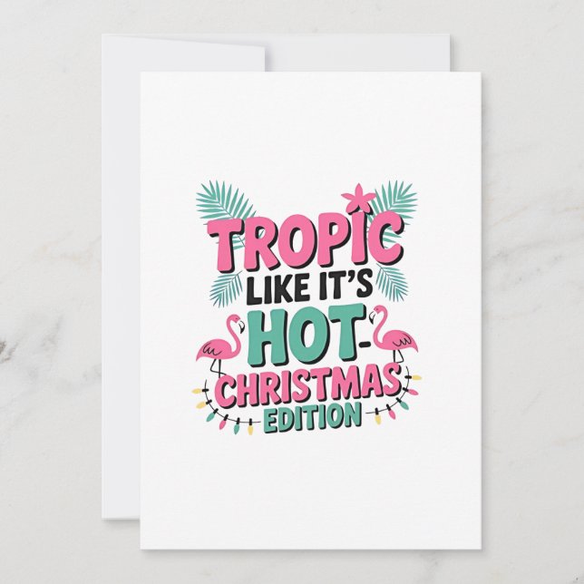 Convites Tropic Like It's Hot: Edição de Natal (Frente)