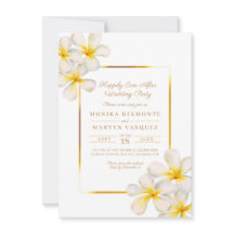 Tropicais dourados do Frangipani após o casamento