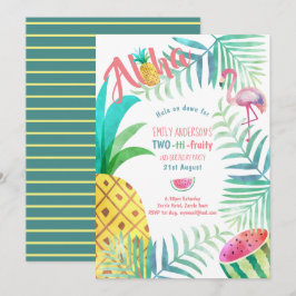 Convites tropicais para segundo aniversário FRUTO