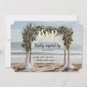 Convites Tropical Beach Floral Arbor RSVP