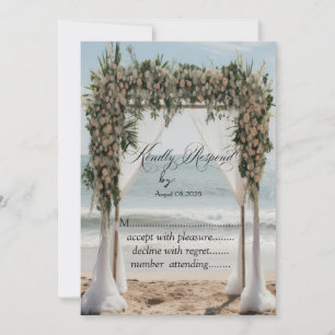 Convites Tropical Beach Floral Arbor RSVP