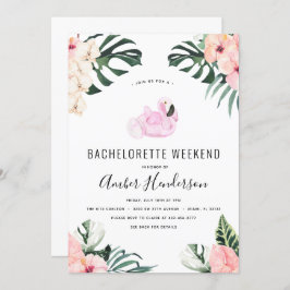 Convites Tropical Flamingo Bachelorette Itinerary
