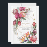Convites Tropical Floral Paradise Botanical Gold Wedding<br><div class="desc">Customize for your event</div>