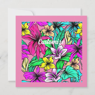 Convites Tropical Flower Mix Thunder_Cove