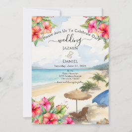 Convites Tropical Hibiscus Island