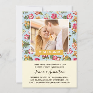 Convites Tropical Luau Festa de noivado de fotos