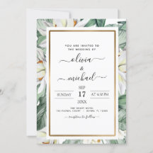 Tropical Magnolia Floral Invitation Flyer