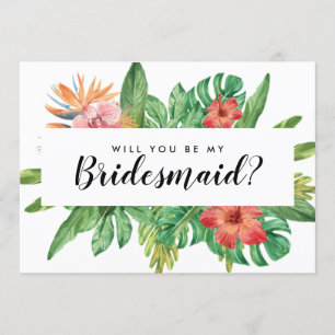 Convites Tropical Moderna, Você Será Meu Casamento De Madri