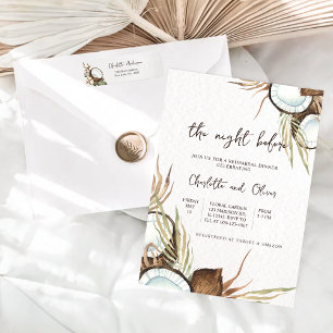 Convites Tropical na noite anterior ao janta do ensaio