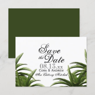 Convites Tropical Palmeira Verde Casamento Salvar a Data