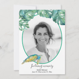 Convites Tropical Photo Death Notice and Funeral Invitation