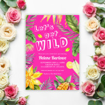 Tropical Rosa-Rosa-festa de solteira Divertida