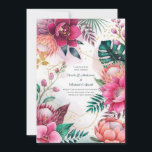 Convites Tropical Stardust Garden Floral Paradise Wedding<br><div class="desc">Customize for your event</div>