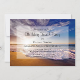Convites Tropical Sunset Birthday Beach Party