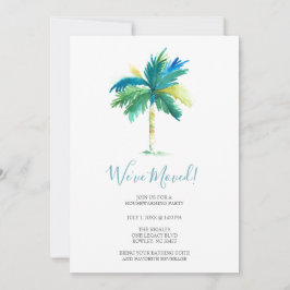 Convites Tropical Watercolor Beach Housearming Party