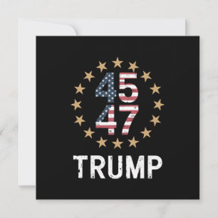 Convites Trump 2024 Bandeira Retomar a América Trump 45 47 