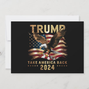 Convites Trump 2024 Devolva a América Bandeira Americana Tr